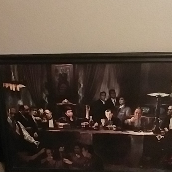 Painting of mobsters
